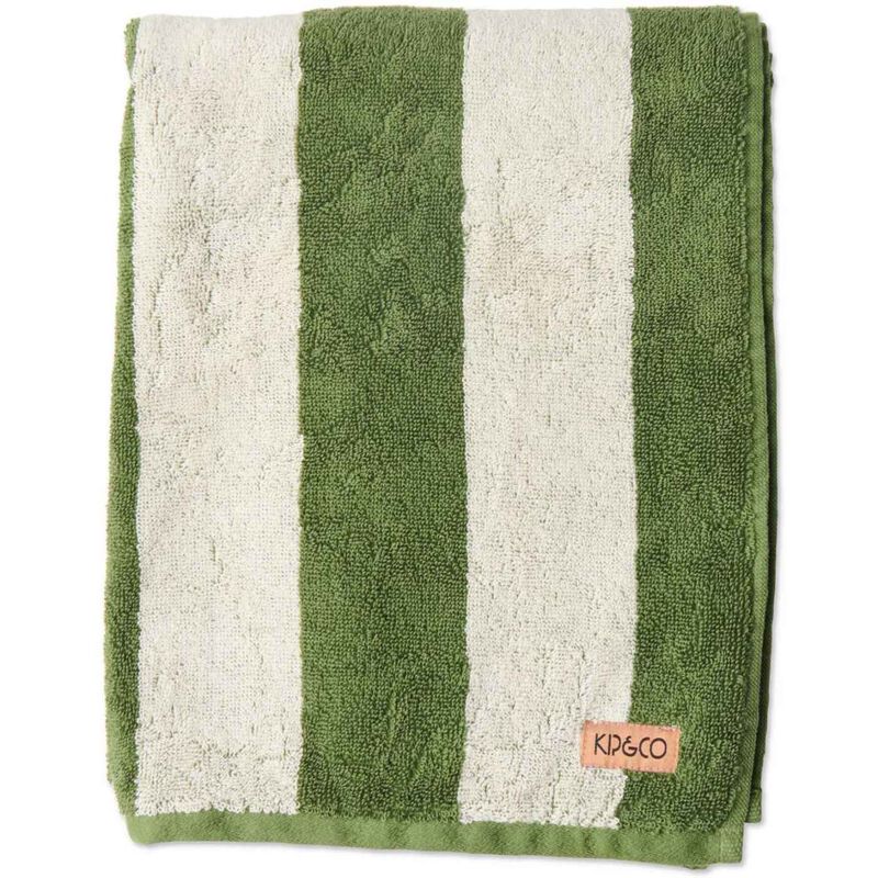 Kip&Co Moss Stripe Terry Hand Towel image number 0